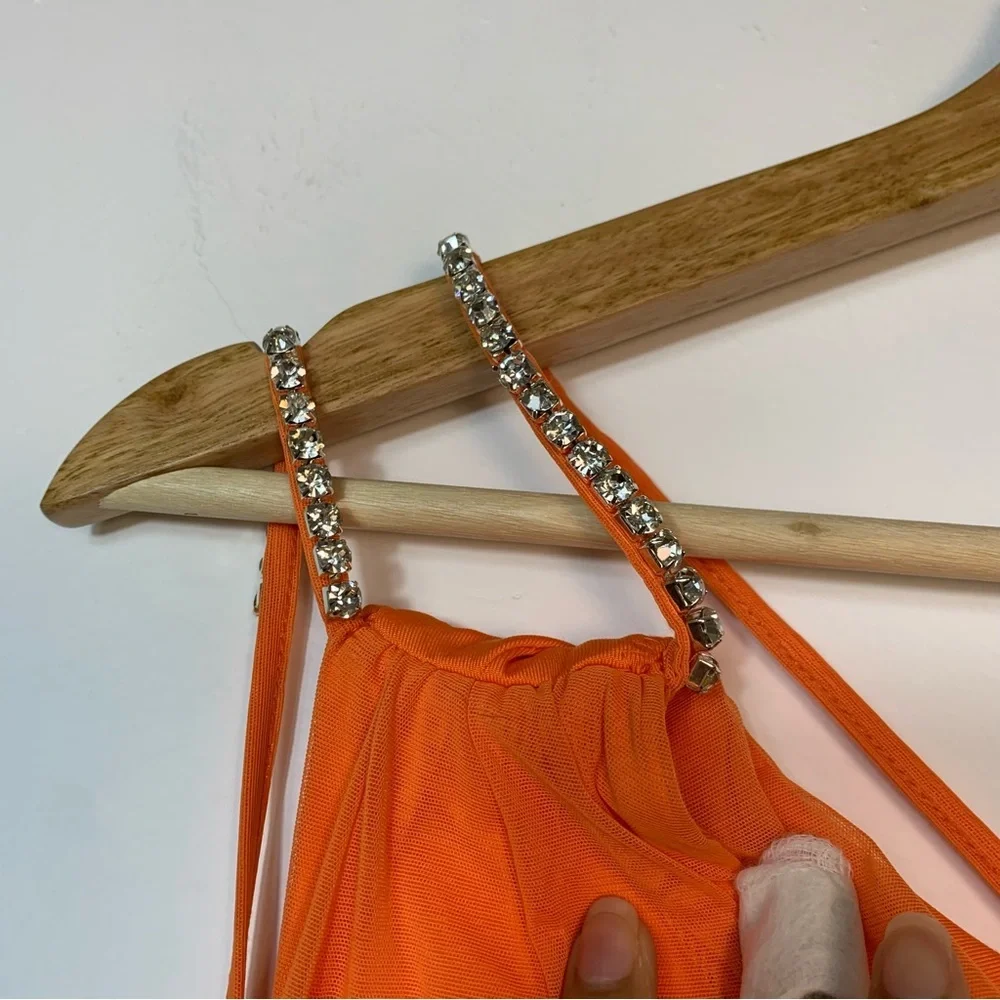 Oh Polly Embellished Draped Mini Party Dress - Picture 11 of 14